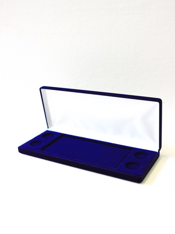 Футляр (255х103х27 мм) для 1 банкноты Сочи-2014 в чехле и 4 монет Сочи-2014 без капсул,  светло-бордовый