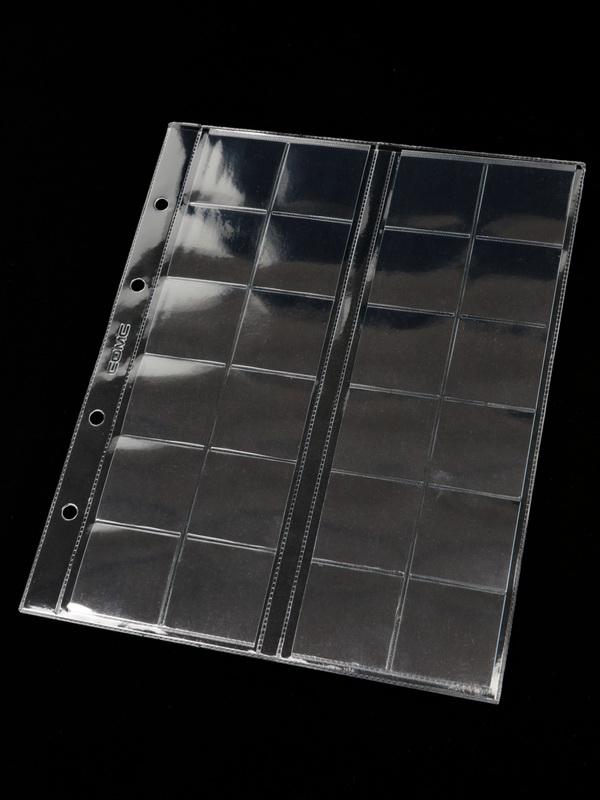 Альбом формата OPTIMA с 10 листами для монет (листы с выдвижными секциями). Зелёный. СомС, Россия