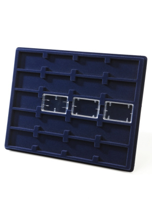  Планшет S (234х296х12 мм) на 20 ячеек для пластиковых капсул 38х58х10,5 мм, тёмно-синий