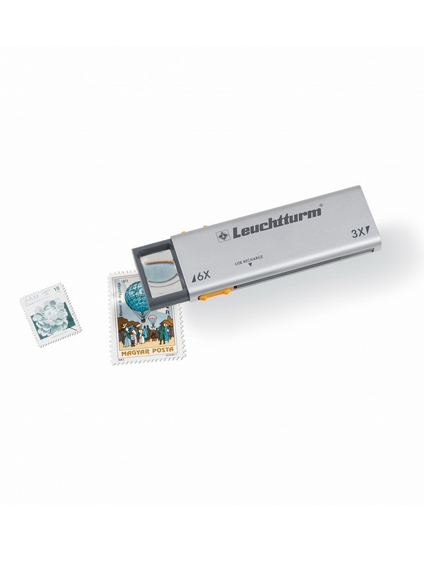 Выдвижная лупа DUPLEX со светодиодной подсветкой, 3/6-кратная. Leuchtturm, 360730