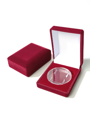 Футляр (61х79х32 мм) для одной монеты в капсуле (диаметр 46 мм)