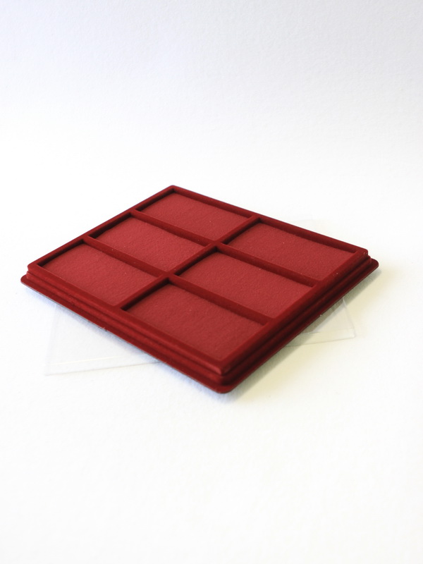 Планшет S (243х304х21 мм) на 6 ячеек (63х128х18 мм) (с поролоновой вставкой)