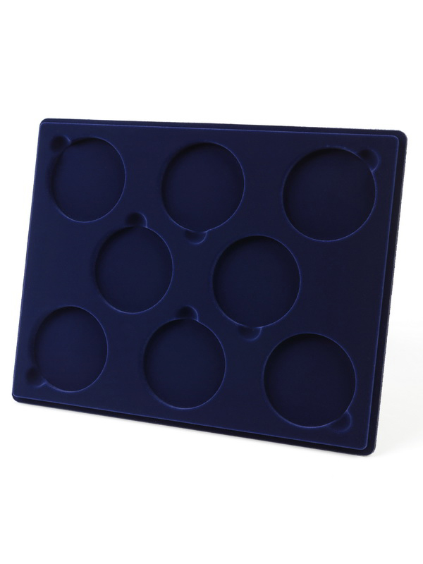  Планшет S (234х296х12 мм) на 8 капсул Leuchtturm CAPS XL 21-62. Для монет диаметром от 21 до 62 мм, тёмно-синий