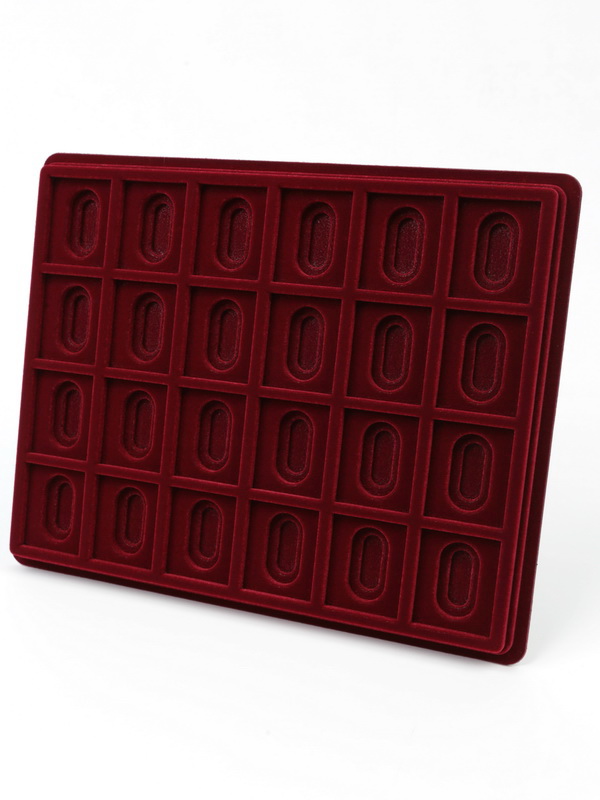  Планшет S (243х304х21 мм) на 24 ячейки (49х40х6 мм) (под знаки с винтом), тёмно-бордовый