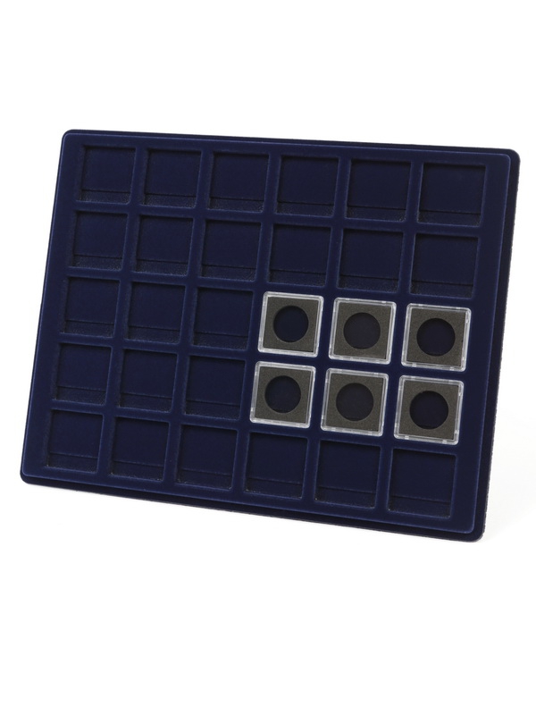 Планшет S (234х296х12 мм) для 30 монет в капсулах Quadrum Mini (38х38х6,7 мм)