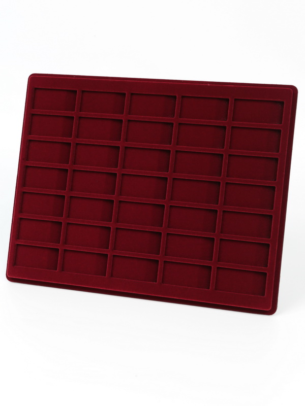  Планшет S (234х296х12 мм) для 35 брелоков Тройка Московского метрополитена, тёмно-бордовый