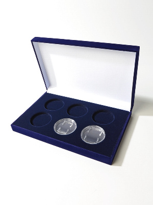 Футляр (220х143х34 мм) на 6 монет в капсулах (диаметр 46 мм)