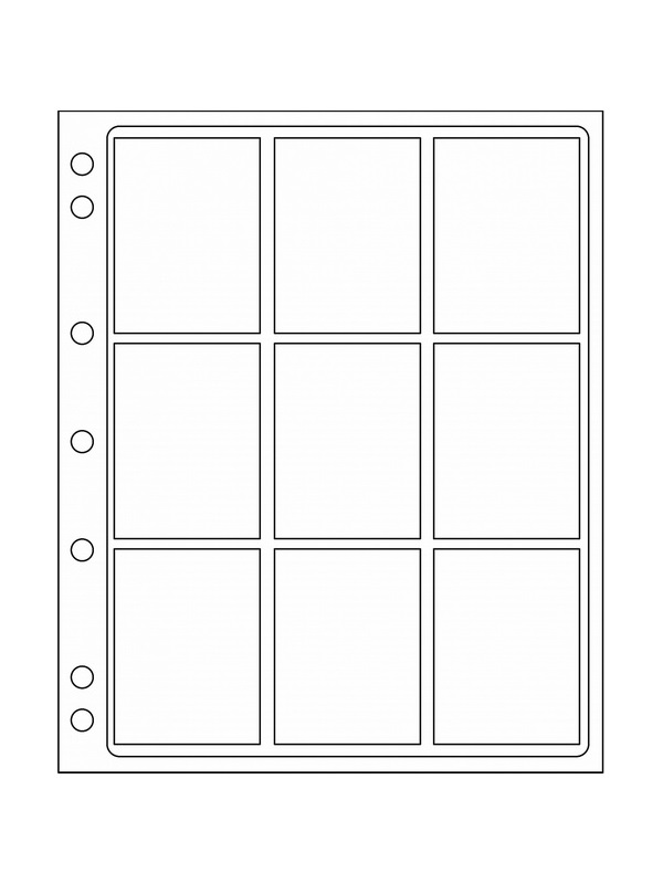Лист-обложка ENCAP из прозрачного пластика для монет в слабах US Slabs/Everslabs. Упаковка из 2 листов. Leuchtturm, 320310
