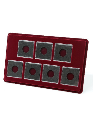 Планшет M (146х236х12 мм) для 7 монет в капсулах Quadrum (50х50х6 мм)