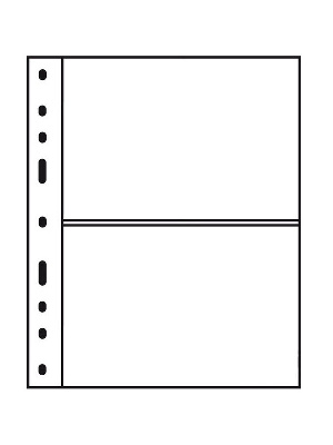 Листы-обложки OPTIMA 2C (202х252 мм) из прозрачного пластика на 2 ячейки (180х120 мм). Упаковка из 10 листов. Leuchtturm, 309942