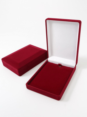Футляр (90х124х32 мм) под серьги, подвеску, светло-бордовый