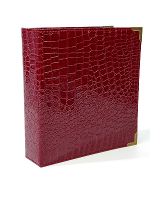 Альбом формата ОПТИМА (Россия) из искусственной текстурированной кожи, без листов. Тёмно-бордовый
