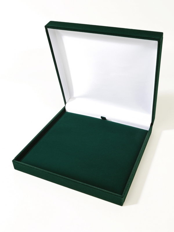 Футляр (160х160х33 мм) с универсальным ложементом, зелёный