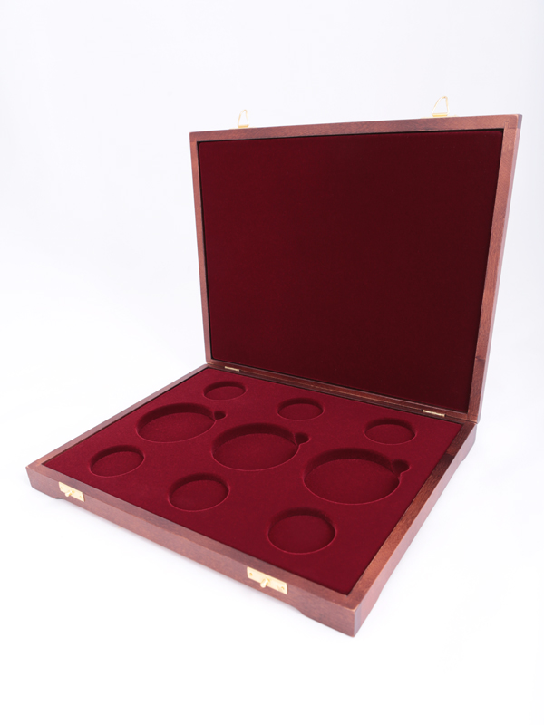  Футляр деревянный Vintage S (305х247х40 мм) для серии монет «Выдающиеся полководцы и флотоводцы России», тёмно-бордовый