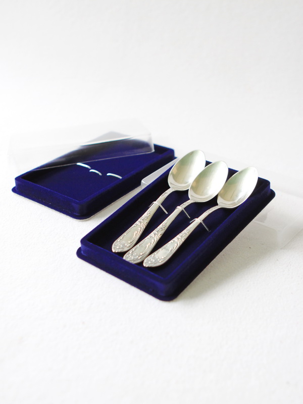  Сувенирная упаковка под 3 чайные ложки, вилки (97х157х22 мм), тёмно-синий