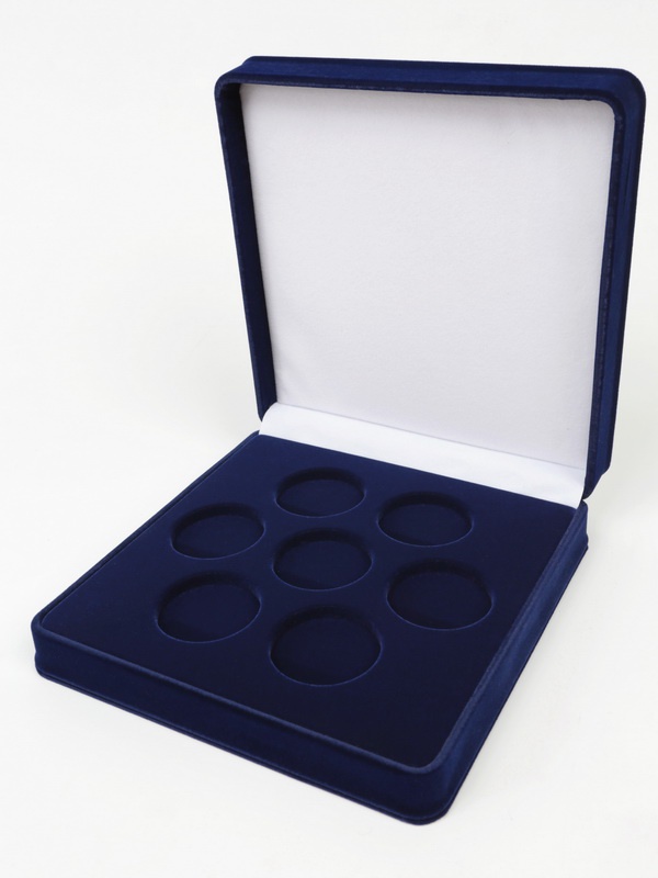 Футляр (186х192х50 мм) на 7 монет в капсулах (диаметр 46 мм)