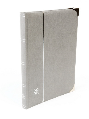 Альбом для марок (кляссер LINUM). 16 листов (32 страницы) из чёрного картона с промежуточными листами для каждой страницы из пергамина. Серебристый. Leuchtturm, 357975