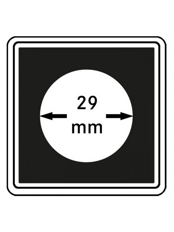 Капсулы Carree для монет 29 мм (в упаковке 4 шт). Lindner, 2240029