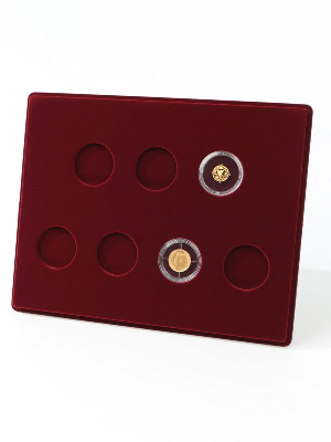 Планшет S (234х296х12 мм) для монет в капсулах d-44 мм (7 ячеек)