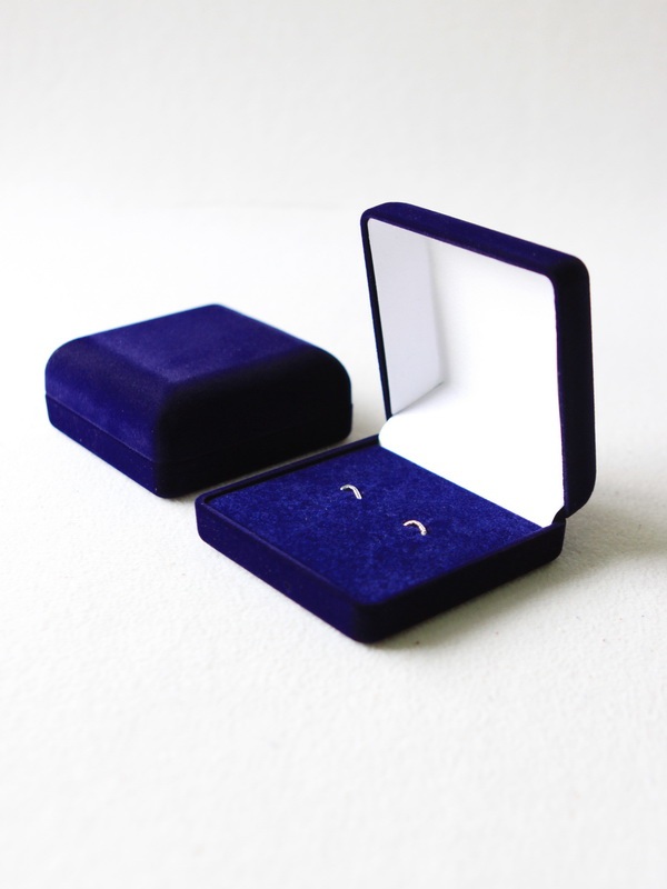 Футляр (92х92х40 мм) для запонок, тёмно-синий