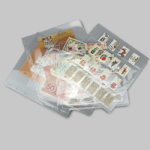 Листы-обложки широкоформатные 5C (259х279 мм) из прозрачного пластика на 5 ячеек (237х48 мм). Упаковка из 10 листов. PCCB MINGT, 810505