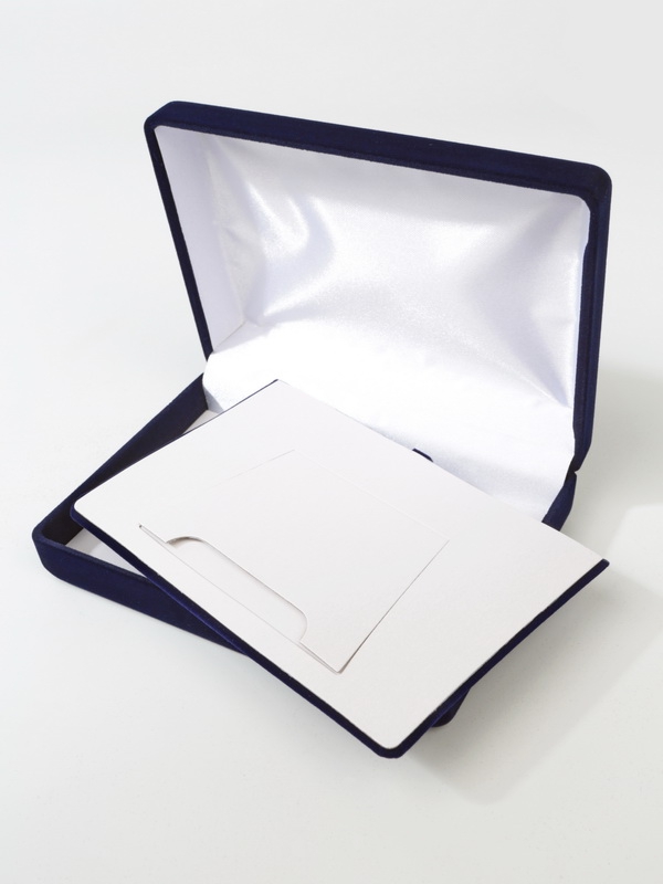 Футляр (142х102х42 мм) под колье. тёмно-синий