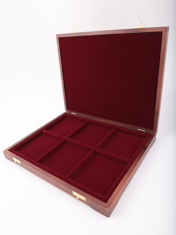 Футляр деревянный Vintage S (305х247х40 мм) на 6 ячеек (85х96х9 мм)