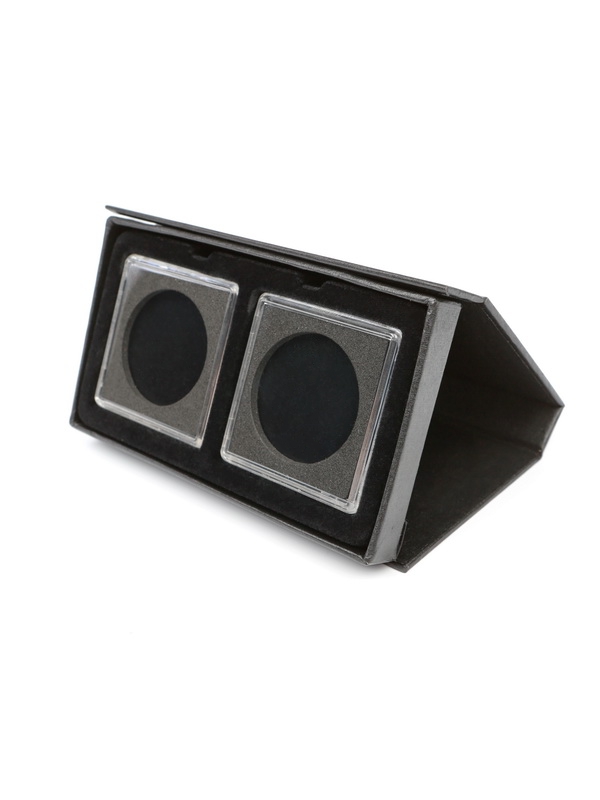 Футляр Airbox (128х74х20 мм) для 2 монет в капсулах Quadrum (50х50х6 мм). Leuchtturm, 347316