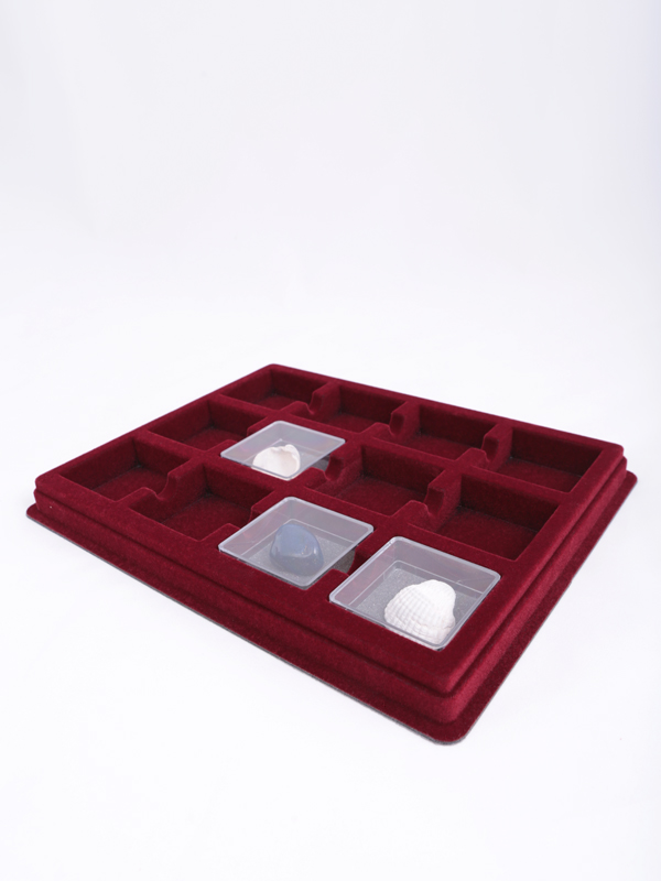  Планшет S (243х304х26 мм) на 12 ячеек для пластиковых капсул 58х58 мм, тёмно-бордовый