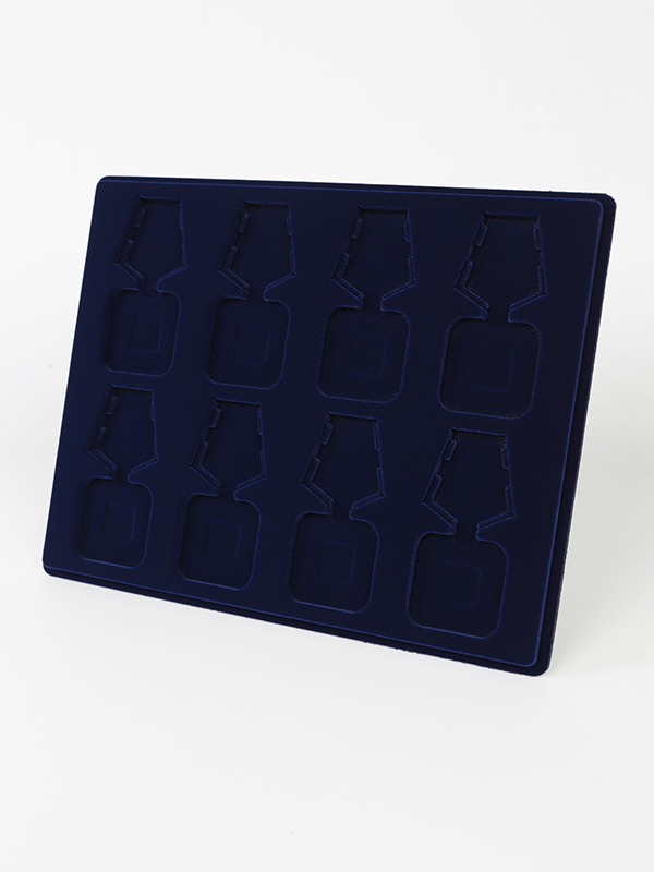 Планшет S (234х296х12 мм) на 8 орденов с пятиугольной колодкой, тёмно-синий