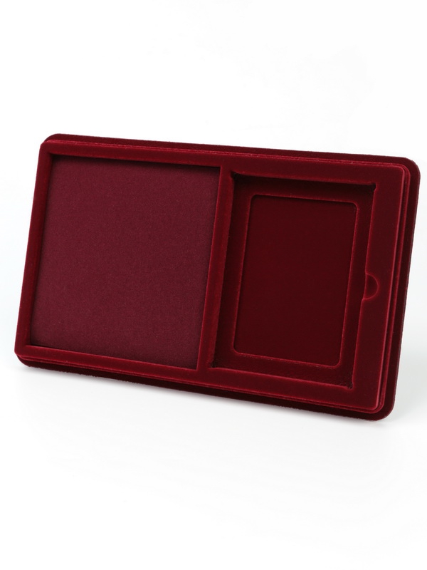 Планшет M (150х239х20 мм) с поролоновой вставкой под медали и удостоверение (83х114х12 мм), тёмно-синий