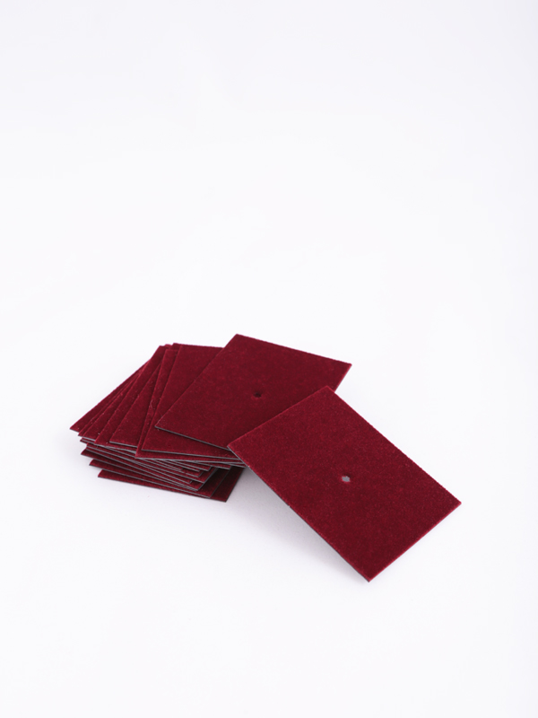 Комплект из 15 флокированных вставок с отверстиями для винтов, тёмно-бордовый