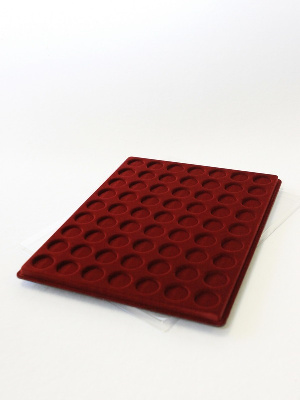 Планшет S (234х296х12 мм) для монет d-25 мм (63 ячейки)