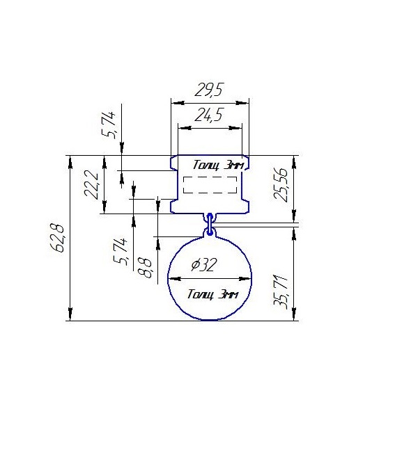  Футляр (90х124х32 мм) для медали на квадро колодке (короткая). Вынимаемый ложемент, светло-бордовый