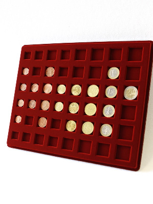 Планшет S (234х296х12 мм) для наборов разменных монет Евро (Euro). Вид 3