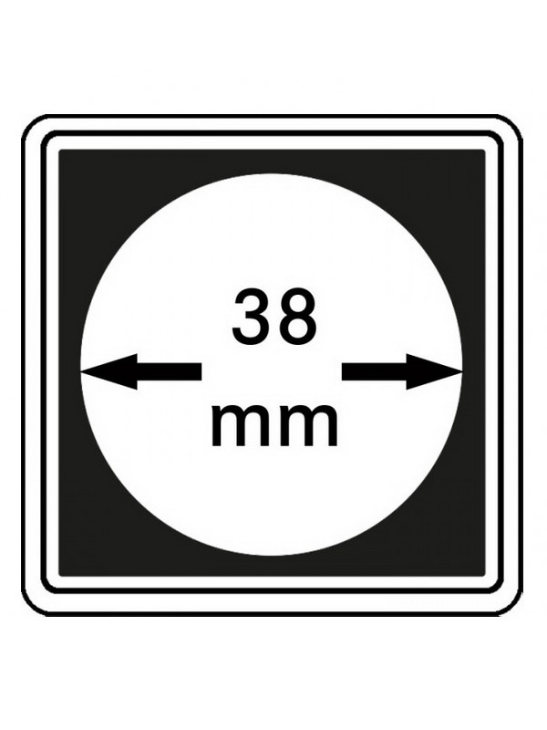 Капсулы Carree для монет 38 мм (в упаковке 4 шт). Lindner, 2240038