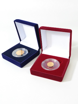 Футляр (76х76х41 мм) для одной монеты в капсуле (диаметр 44 мм)