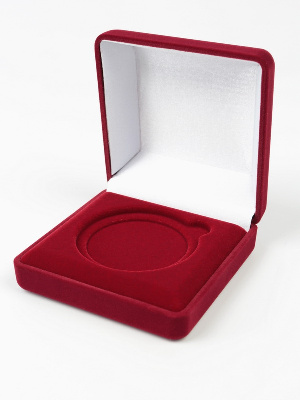 Футляр (92х92х40 мм) для монеты, медали (диаметр 60 мм, глубина 4 мм)