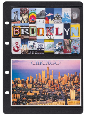 Двусторонние листы для открыток (179х249 мм) на 2 ячейки (155х105 мм). Упаковка из 10 листов. Prinz, 5036