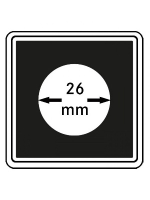 Капсулы Carree для монет 26 мм (в упаковке 4 шт). Lindner, 2240026