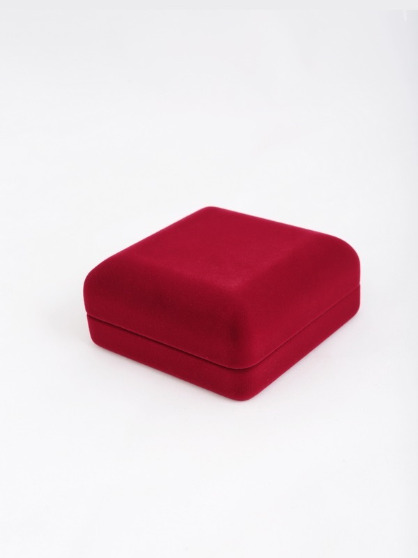 Футляр (92х92х40 мм) для мерного слитка (42х23х8 мм), светло-бордовый