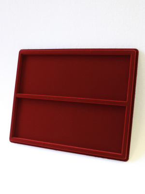 Планшет S (234х296х12 мм) на 2 ячейки (99х267х8 мм), тёмно-бордовый