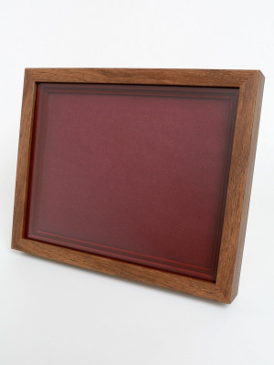  Багетная рамка S пластиковая под 1 ячейку (209х270х18 мм) с поролоновой вставкой. Вид 2, тёмно-бордовый