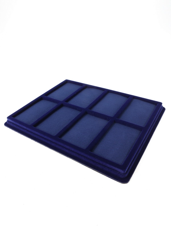 Планшет S (243х304х21 мм) на 8 ячеек (98х60х17 мм) (с поролоновой вставкой), тёмно-синий