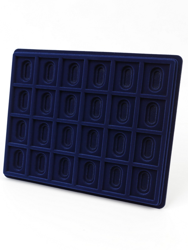  Планшет S (243х304х21 мм) на 24 ячейки (49х40х6 мм) (под знаки с винтом), тёмно-синий