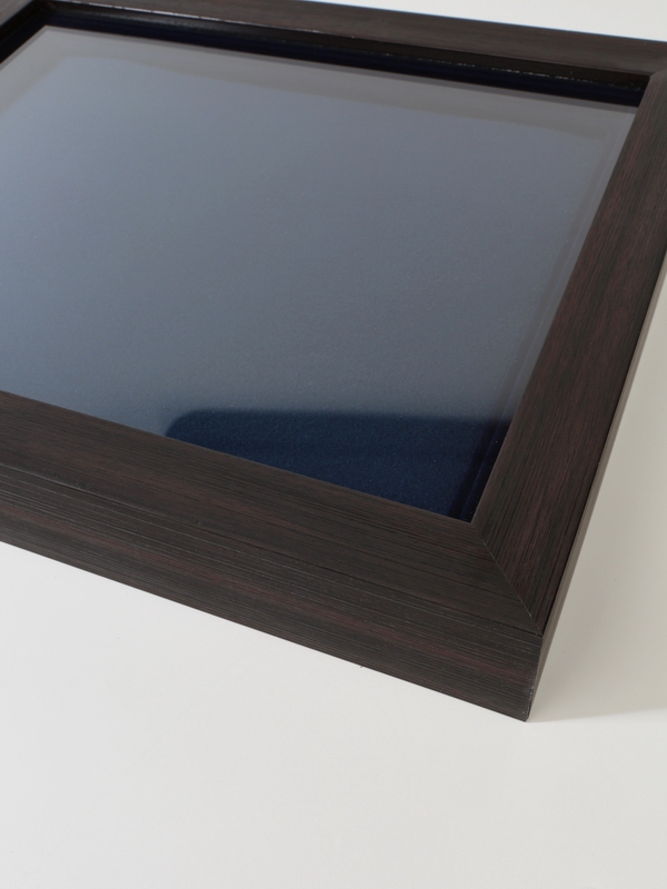  Багетная рамка S пластиковая под 1 ячейку (209х270х18 мм) с поролоновой вставкой. Вид 7, тёмно-синий