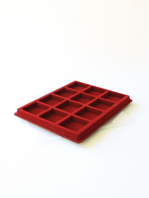 Планшет S (243х304х21 мм) на 12 ячеек (60х60х18 мм), тёмно-бордовый