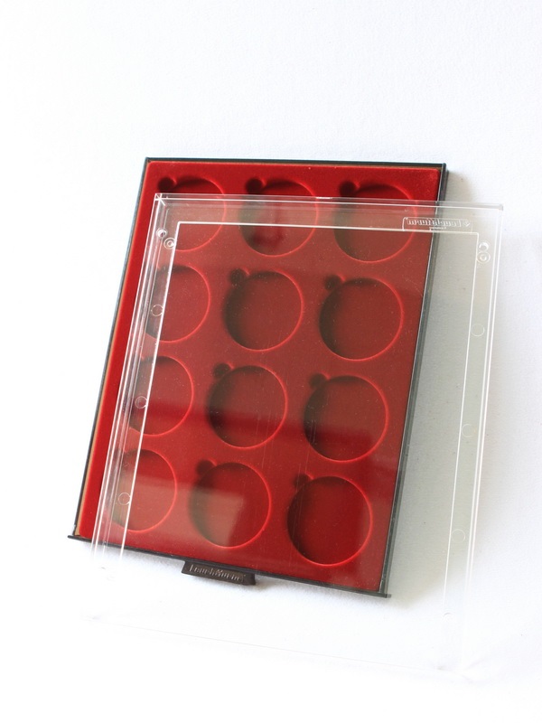  Кассета МВ для 12 монет в капсулах d-58 мм, светло-бордовый