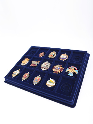 Планшет S (243х304х21 мм) на 15 ячеек (63х49х10 мм) (под знаки с винтом)