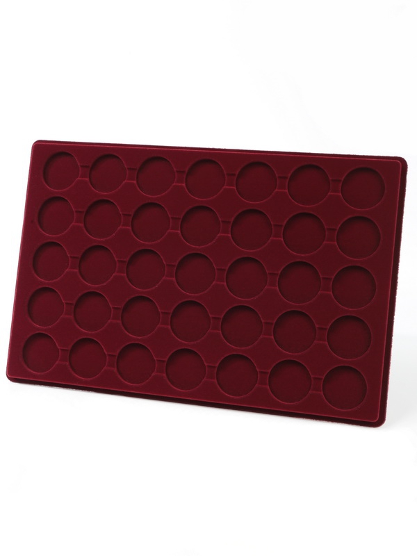 Планшет L (222х333х13 мм) для 35 монет, медалей d-36 мм, h-6 мм